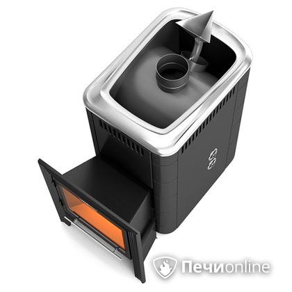 Дровяная банная печь TMF Ангара 2012 ВИТРА Inox антрацит с т/о  в Белгороде