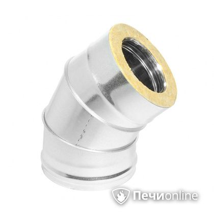 Колено 135° (45°) Теплов и Сухов Отвод Термо 45* ОТ-Р 430-0.5/оцинковка D150/210 в Белгороде