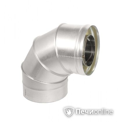 Колено 90° сэндвич Теплов и Сухов Отвод Термо 87* ОТ-Р 430-0.5/оцинковка D150/210 ТиС в Белгороде