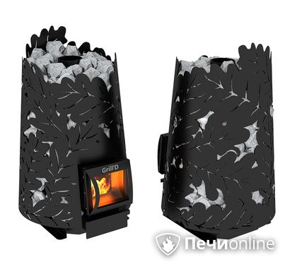 Дровяная печь-каменка GrillD Dubravo 180 short black в Белгороде