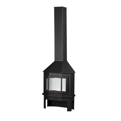 Печь-камин Бавария (Экокамин) Угловой Мюнхен, черный в Белгороде