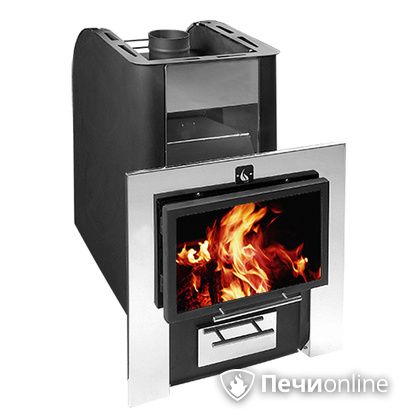 Дровяная банная печь Конвектика Ниагара Сетка 16 Плазма антрацит в Белгороде