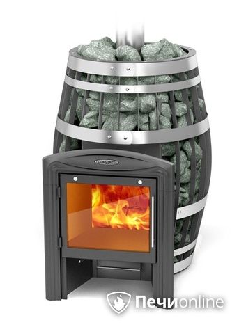 Дровяная банная печь TMF Саяны XXL 2015 Inox Витра с закрытой каменкой и теплообменником в Белгороде