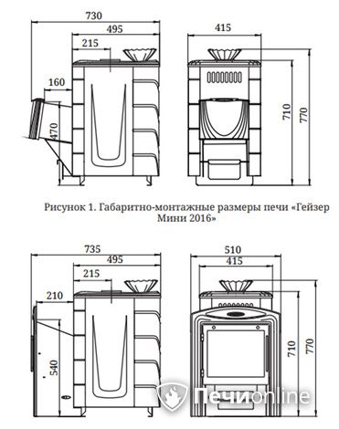 Дровяная банная печь TMF Гейзер Мини 2016 Carbon ДН КТК ЗК антрацит в Белгороде