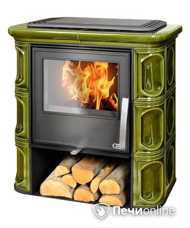 Печь-камин ABX Florencie, зеленая в Белгороде