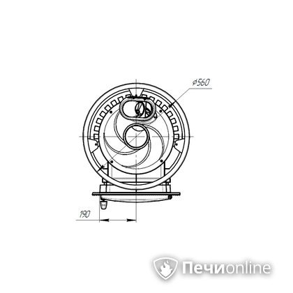 Дровяная печь-каменка Прометалл Атмосфера М короткий топливный канал сетка в Белгороде