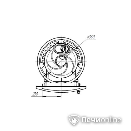 Дровяная печь-каменка Прометалл Атмосфера L короткий топливный канал сетка в Белгороде