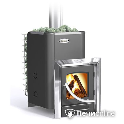 Дровяная банная печь Ермак 12ПС с панорамным стеклом в Белгороде