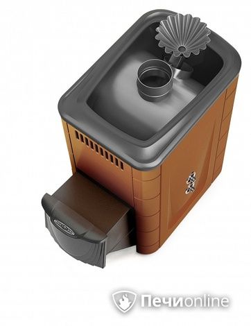 Дровяная банная печь TMF Ангара 2012 Inox ДА ЗК ТО терракота в Белгороде