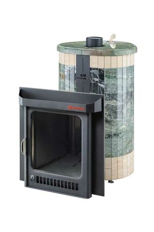 Печь для бани Ферингер  Оптима ПФ ("Окаменевшее дерево" перенесённый рисунок+Жадеит) в Белгороде