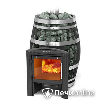 Дровяная банная печь TMF Саяны XXL 2015 Carbon Витра с закрытой каменкой в Белгороде