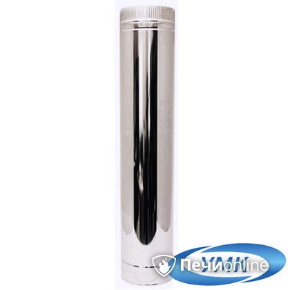 Дымоход УМК Труба D100 L=1.0 м 1.0мм. нержавейка в Белгороде