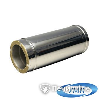 Дымоход УМК Сэндвич-труба 0.5м 140х200 Н+Оц 0.5мм 0.5мм по воде в Белгороде