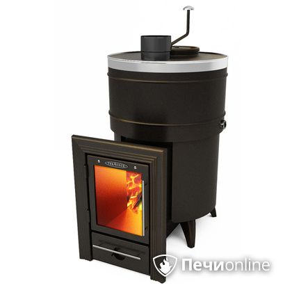 Дровяная банная печь TMF Скоропарка 2012 Inox Люмина черная бронза в Белгороде