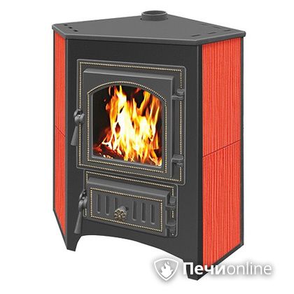 Печь-камин Везувий ПК-01(220) угловой красный в Белгороде