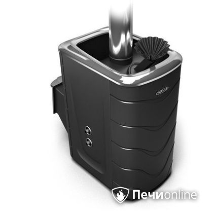 Дровяная банная печь TMF Гейзер 2014 Carbon с теплообменником дверь из нержавейки антрацит в Белгороде