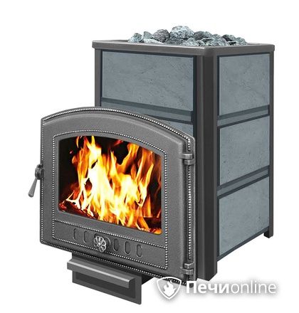 Дровяная банная печь Везувий Легенда 16 (224) в талькохлорите чугун в Белгороде