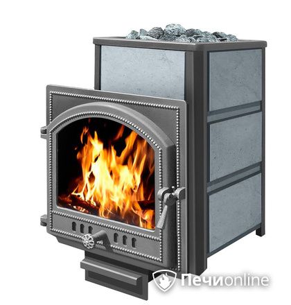 Дровяная банная печь Везувий Легенда 22 (205) в талькохлорите чугун в Белгороде
