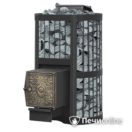 Дровяная банная печь Везувий Ураган Стандарт 22 (ДТ-4) с закрытой каменкой чугун в Белгороде