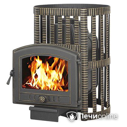 Дровяная банная печь Везувий Легенда Ковка 28 (224) чугун в Белгороде