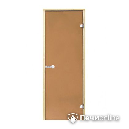 Дверь для бани Harvia Стеклянная дверь для сауны 8/19 коробка сосна бронза  D81901M в Белгороде