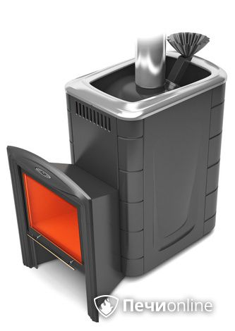 Дровяная банная печь TMF Гейзер Супер Inox Витра ЗК антрацит в Белгороде